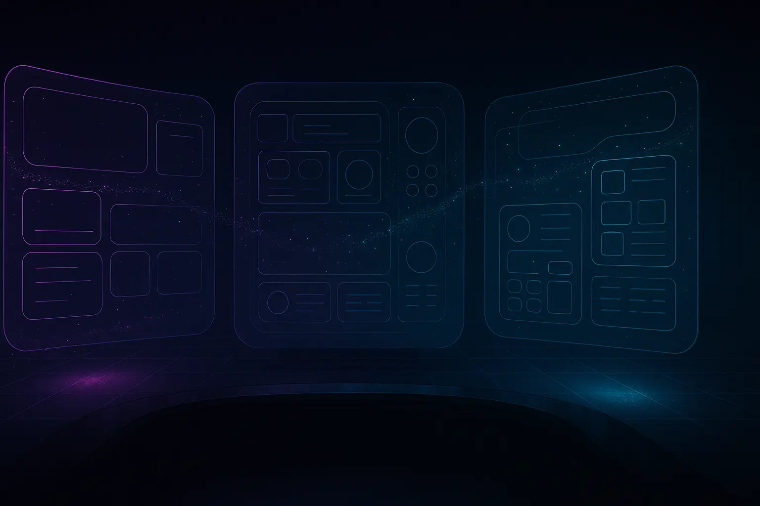 Abstract illustration of AI powered marketing channels connecting across a growth path in 2025